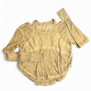 FP Movement by Free People Long Sleeve Tee in Light Yellow